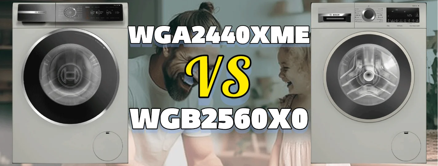 مقایسه جامع ماشین لباسشویی بوش WGA2440XME با WGB2560X0 کدام بهتر است