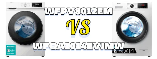 مقایسه کامل لباسشویی‌های هایسنس WFPV8012EM و WFQA1014EVJMW مدل 2023
