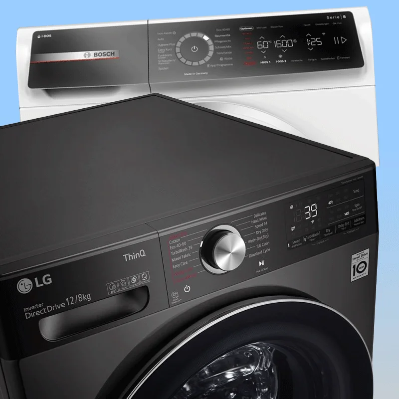 برنامه‌های شستشو و قابلیت‌ها ماشین لباسشویی ال جی V12 بوش WGB256A90